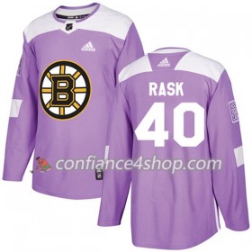 Adidas Maillot de Hockey Boston Bruins Tuukka Rask 40 2017-2018 Violet Fights Cancer Practice Authentic - Homme